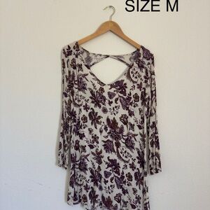 Floral Print Long Sleeve Top - Size M